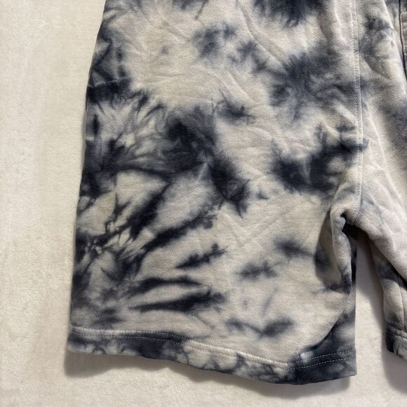 True Religion Tie Dye Sweat Shorts Men's Medium Blue White Logo Drawstring Knit - Picture 9 of 15